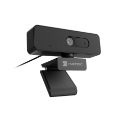 webcam noire Natec sur un bureau