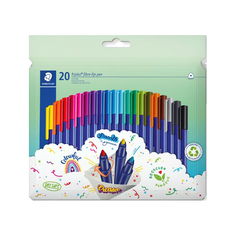 Staedtler Triplus Color 323 Pack de 20 feutres assortis 1 mm