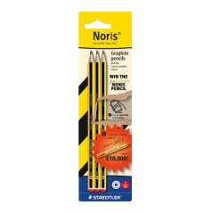 trois crayons hexagonaux à mine de graphite de Staedtler