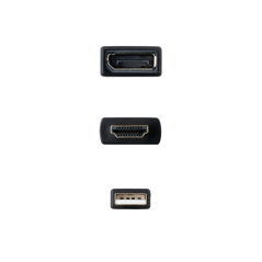convertisseur HDMI vers DisplayPort noir