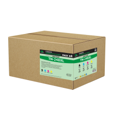 Pack 4 toners compatibles Brother TN248XL Premium BK+C+M+Y