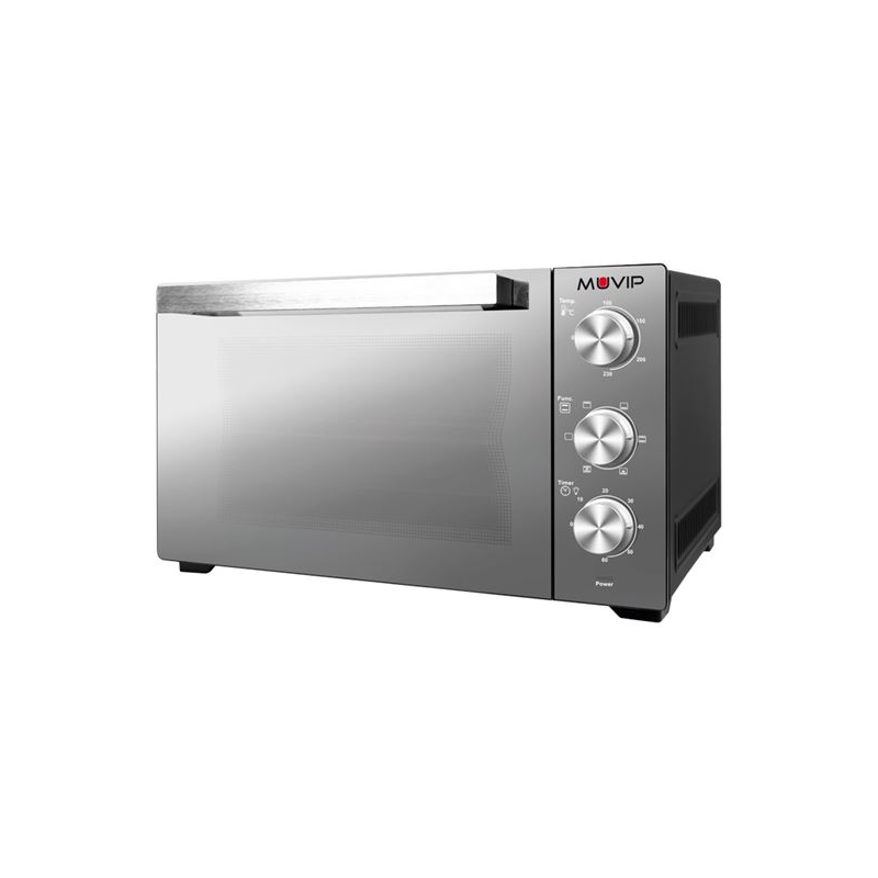 Muvip Four 2000W 48L Inox Argent avec régulateur de température Muvip Four 2000W 48L Inox Argent avec régulateur de température