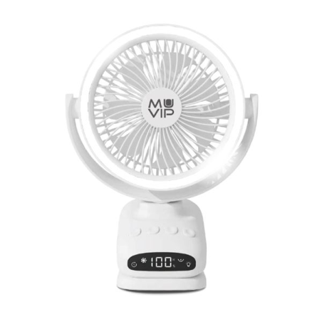 ventilateur pince blanc cinq vitesses