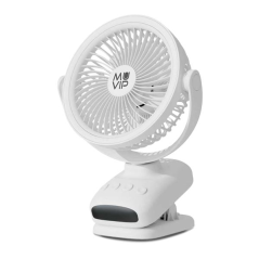 ventilateur à pince blanc cinq vitesses
