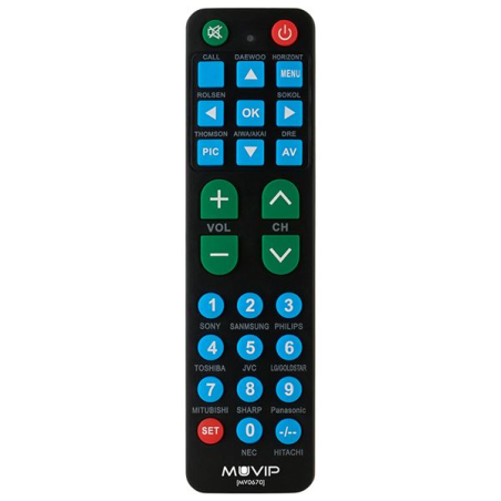 télécommande noire grandes touches Muvip