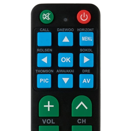 Muvip MV0670 Télécommande Universelle Grandes Touches Noir