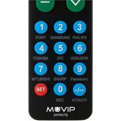 télécommande noire grandes touches Muvip