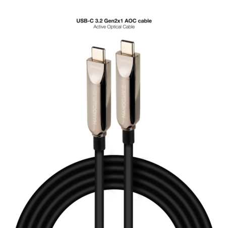 Câble USB-C 3.2 Gen2x1 Nanocable 5m Noir 10 Gbit/s 60W