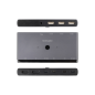 Nanocable Commutateur KVM 2 PC HDMI DisplayPort USB-C Gris