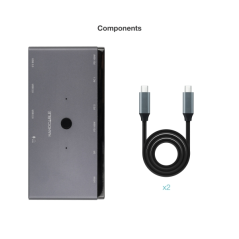 commutateur KVM gris trois ports