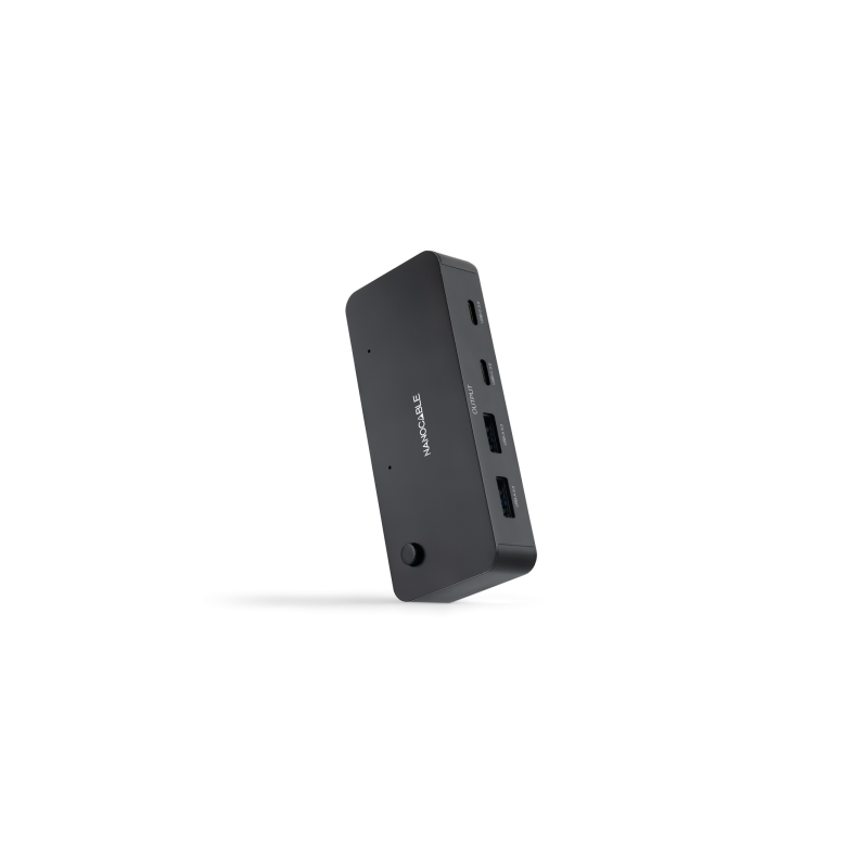 Commutateur USB 3.0 2x USB-A 2x USB-C Noir Nanocable
