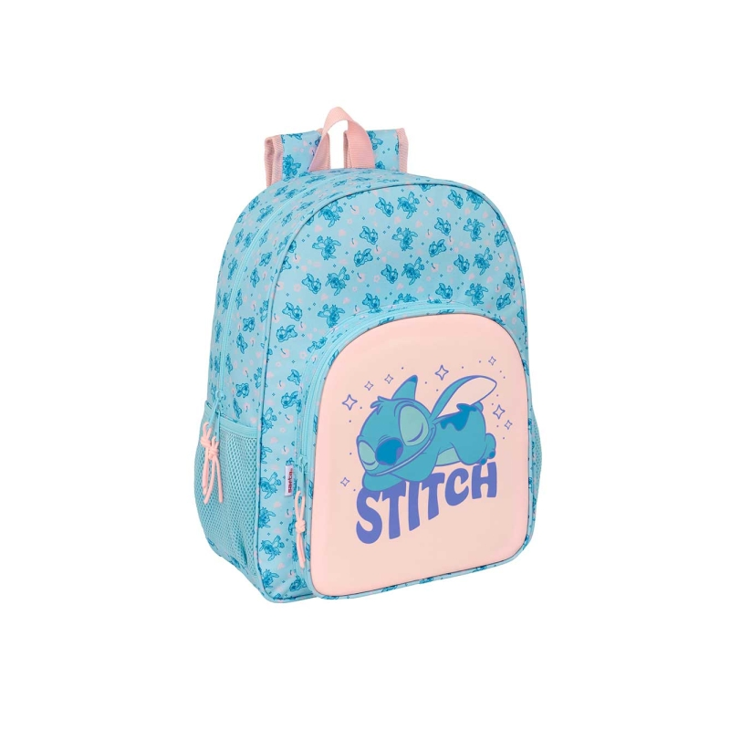 Sac à dos Safta Stitch Ohana bleu clair compatible trolley Sac à dos Safta Stitch Ohana bleu clair compatible trolley
