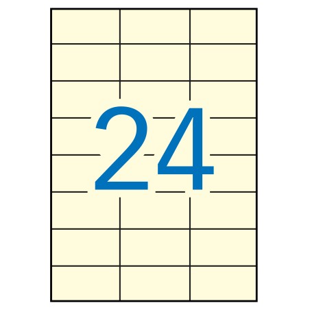 ✅ Apli Permanent Crème Étiquettes 70,0 x 37,0 mm 20 Feuilles couleur Amarillo Claro en stock