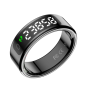 Bague connectée Leotec Kör Mau noire capteur cardiaque étanche Bague connectée Leotec Kör Mau noire capteur cardiaque étanche