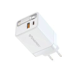 Chargeur GaN blanc USB-C PD