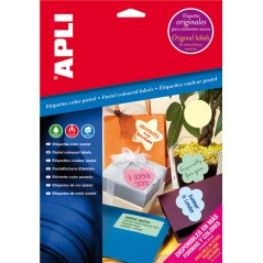 Apli Permanent Crème Étiquettes 63,5 x 42,3 mm 20 Feuilles