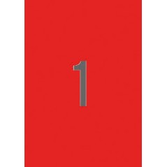 ✅ Apli Étiquettes Rouges Fluorescentes Permanentes 210,0 x 297,0 mm 100 Feuilles couleur rouge en stock