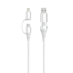Câble USB-C blanc 4 en 1
