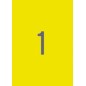 Apli Permanent Fluorescent Yellow Labels 210,0 x 297,0 mm 100 Feuilles