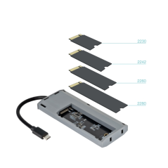 Tooq TQE-2241G Boîtier M.2 NVMe USB 3.1 gris