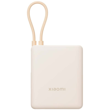 batterie externe Xiaomi beige câble intégré