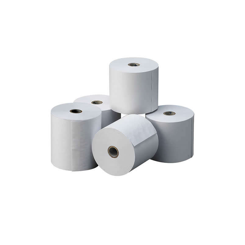 Lot de 8 rouleaux papier thermique 80x65x12 mm blanc Lot de 8 rouleaux papier thermique 80x65x12 mm blanc