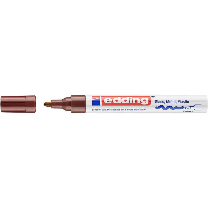 Marqueur permanent Edding 750 brun pointe ronde 2-4 mm