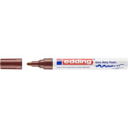 Marqueur permanent Edding brun