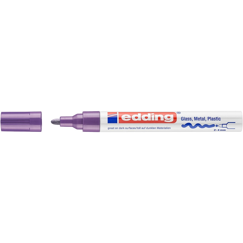 Marqueur permanent Edding 750 violet pointe ronde 2-4 mm