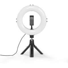 Anneau LED noir 21 cm