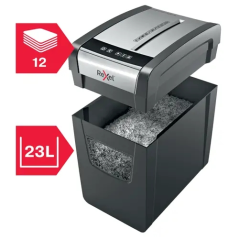 Destructeur papier noir argent Rexel