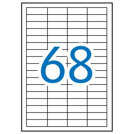 ✅ Apli étiquettes blanches permanentes 48,5 x 16,9 mm 500 feuilles couleur Blanc en stock