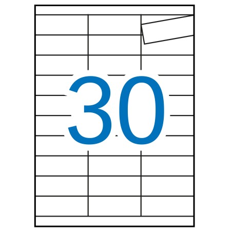 ✅ Apli Étiquettes Blanches 67.0 x 25.4mm 10 Feuilles couleur Blanc en stock