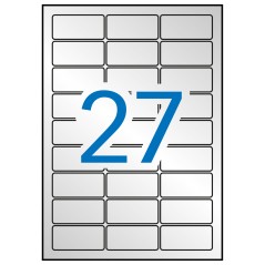 ✅ Apli Étiquettes métalliques argentées 63,5 x 29,6 mm 20 feuilles couleur Plata en stock