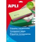 Etiquettes transparentes permanentes Apli 48,5 x 25,4 mm 10 feuilles
