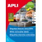 Apli étiquettes blanches amovibles 210,0 x 297,0 mm 100 feuilles