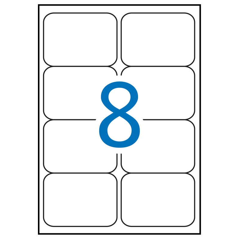 Apli Étiquettes permanentes rouges fluorescentes 99,1 x 67,7 mm 20 feuilles