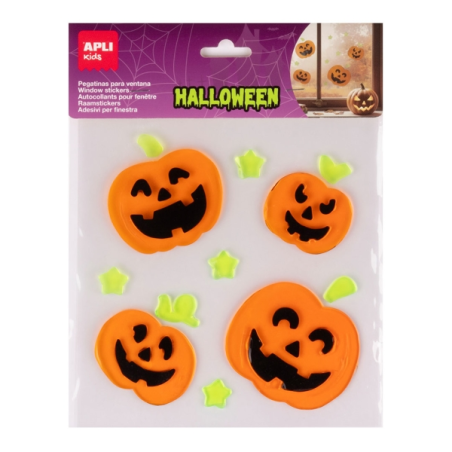 Autocollants gel Halloween citrouilles