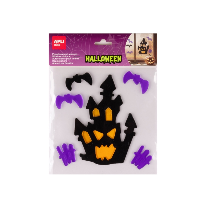 Apli Kids 7 stickers gel Halloween repositionnables assortis Apli Kids 7 stickers gel Halloween repositionnables assortis