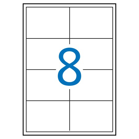 ✅ Apli étiquettes blanches permanentes pour laser 97,0 x 67,7 mm 250 feuilles couleur Blanc en stock