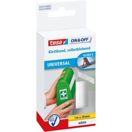 Bande velcro blanche 20 mm