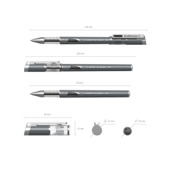 Stylo gel noir 0,5 mm ErichKrause Megapolis étanche
