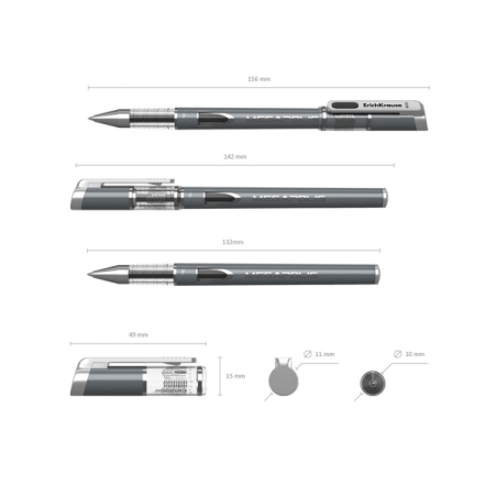 Stylo gel noir 0,5 mm ErichKrause Megapolis étanche