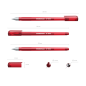 Stylo gel rouge ErichKrause G-Tone 0,5 mm résistant eau