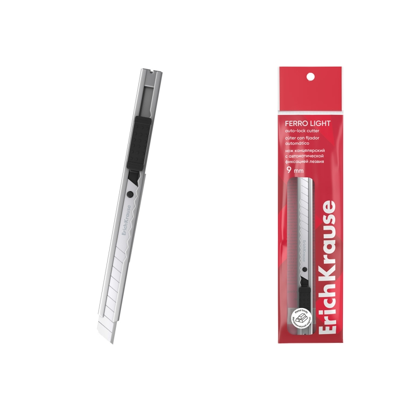 Cutter ErichKrause Ferro Light 9 mm Acier Automatique Cutter ErichKrause Ferro Light 9 mm Acier Automatique