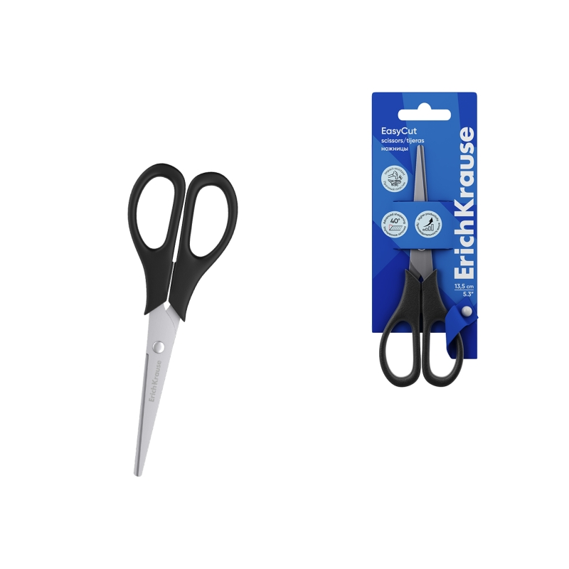 Ciseaux ErichKrause EasyCut 13,5 cm Noir Ciseaux ErichKrause EasyCut 13,5 cm Noir