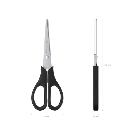 Ciseaux ErichKrause EasyCut 13,5 cm Noir