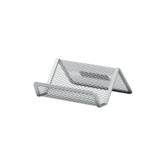 porte cartes bureau acier argenté