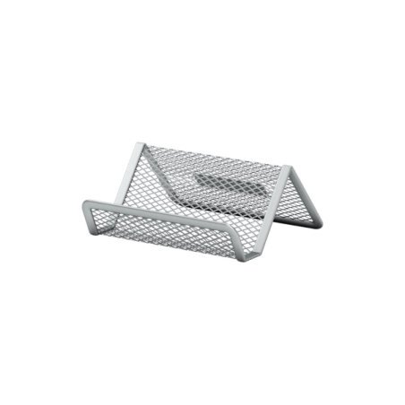 porte cartes bureau acier argenté