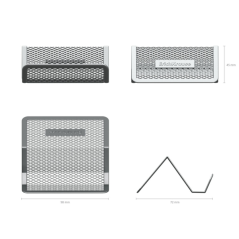 Porte-cartes de bureau ErichKrause acier argenté